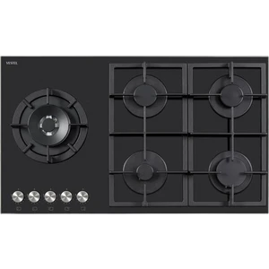 AO-91159 S Dg-W 90 cm 5 Gözü Gazlı (1 Gözü Wok'lu) Ankastre Ocak