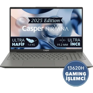 Nirvana X600.1362-DF00X-G-F Intel Core i7-13620H 32GB RAM 1TB NVME SSD Freedos Taşınabilir Bilgisayar