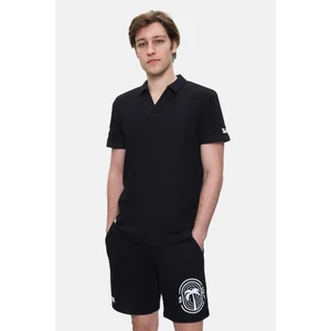 Russel Bej Polo Yaka Baskılı Erkek Tshirt