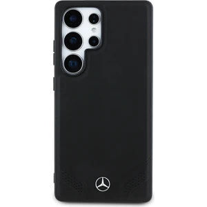 Samsung Galaxy S25 Ultra Kılıf Mercedes-Benz Lisanslı Magsafeli Deri Dizayn Sade Kapak Siyah