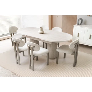 Milano Açılır Mdf Masa+6 Sandalye