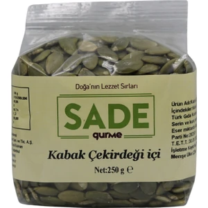 Sade Organik Sade Kabak Çekirdeği İçi 250 gr