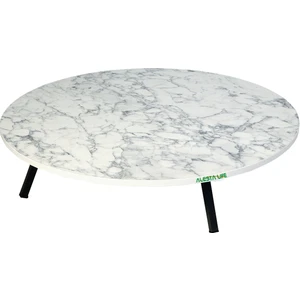 Alesta Life 60  cm  Beyaz Katlanabilir Metal Ayaklı Yer Sofrası | Hamur Açma Tahtası | Oyun Masası - 21  cm  Yükseklik