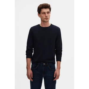 D'S Damat Slim Fit Lacivert Bisiklet Yaka  Pamuk Nefes Alabilen Uzun Kollu Body Tişört 4HC14ORT0007M