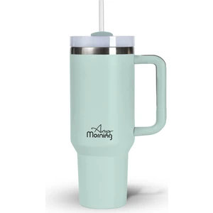  Any Morning Vaha 1200 ml Termos Mug – 3 Aşamalı Çevirmeli Kapak, Gri