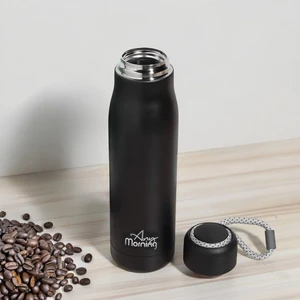 Any Morning BA21547 Paslanmaz Çelik Termos 600 ml Siyah, Çift Duvar Yalıtımlı, Sızdırmaz Kapak