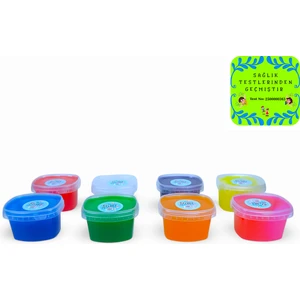 Slime 8'li 8 Renk 200 gr x 8 Hazır Slime- Sağlık Sertifikalı