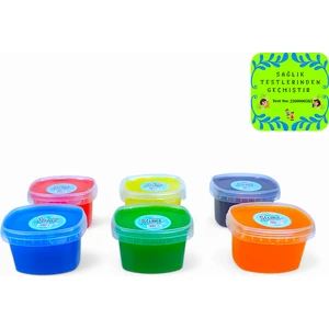 Slime 6'lı 6 Renk 200 gr x 6 Hazır Slime - Sağlık Sertifikalı