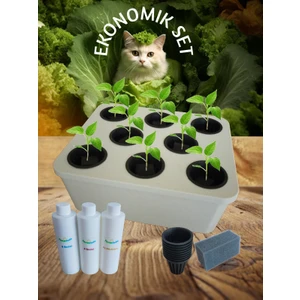 Tarım Suda Topraksız Tarım Ekonomik Set Beyaz Hidroponik Set Suda Tarım Hobi Seti