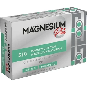 Bisglisinat Sitrat & P5P Besin Takviyesi Elementel Magnezyum 30 Kapsül
