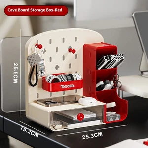 Masaüstü Düzenleyici Eğimli Çekmece Kalemlik Ofis Şeffaf Çok Katmanlı Büyük Kapasiteli Kırtasiye Düzenleyici (Yurt Dışından)