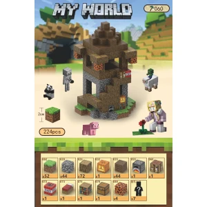 Mc Minecraft Manyetik Küpler Montaj Dıy Yapı Taşları Çocuklar Için Bulmaca Modeli Oyuncaklar (Yurt Dışından)