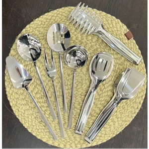 Dmr Life 8 Parça 5 Li Sos 3 Lü Maşa Makarna Seti Gümüş Ürün 4 mm Kalınlık Çelik 18/10
