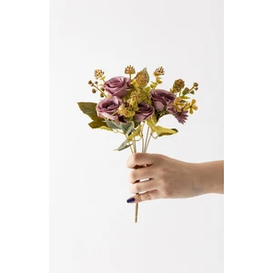 Yapay Gül Demeti 30  cm  6 Dal Mor