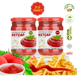 Naturel Tarım Ev Yapımı Ketçap 2 Li Paket ( Acılı - Tatlı )