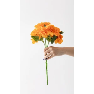 Yapay Ortanca Çiçeği Turuncu 45  cm  7 Dal