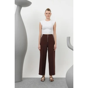 18228 Kadın Fermuarlı Pantolon