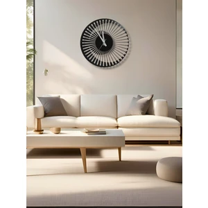 3D Efektli Siyah Metal Duvar Saati – 40  cm  Sessiz Mekanizmalı, Modern Tasarım