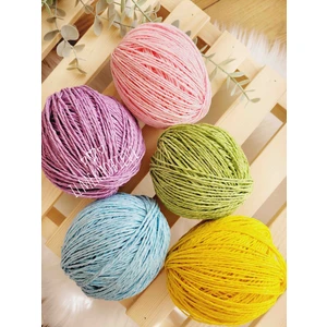 İlmek Hobi Evi Örgü ipi Kağıt 5li Set 250GR  Paper  Pembe-Beyaz-Lila-Sarı-Yeşil