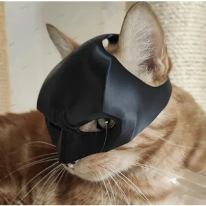 Siyah Batman Kedi Maske - Giyilebilir Kedi Maskesi Evcil Hayvan Maskesi