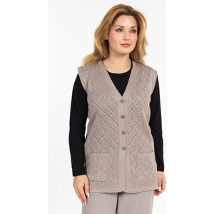 Kadın Orta Yaş ve Üzeri Merserize Cepli Düğmeli Rolax Anne Yelek 750