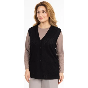 Kadın Orta Yaş ve Üzeri Merserize Cepli Düğmeli Rolax Anne Yelek 750