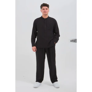 Sefa Erkek Hac ve Umre Kıyafeti Ikili Takım Siyah