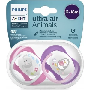 Philips Avent Ultra Air Animals 2li Desenli Emzik 6-18 Ay - Kız