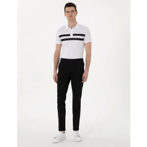 Pierre Cardin Erkek Siyah Slim Fit Beli Lastikli Kanvas Pantolon 50308111-VR046