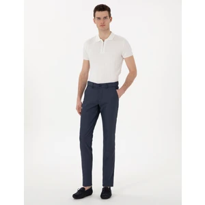 Pierre Cardin Erkek Lacivert Slim Fit Beli Lastikli Kanvas Pantolon 50308092-VR033