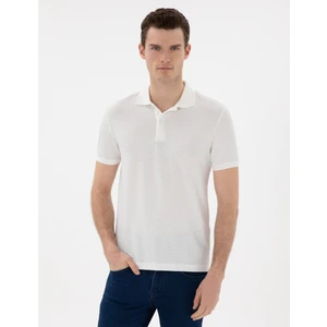 Pierre Cardin Erkek Beyaz Slim Fit Polo Yaka Tişört 50310233-VR013