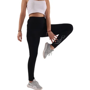 Asn Concept Kadın Siyah Taş Baskılı Tayt (Büyük Beden Seçeneğiyle)