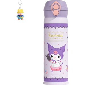 Sanrio Kulomi Çocuk Çift Içecek Termos Bardak 316 Paslanmaz Çelik Sevimli Karikatür Ilkokul Öğrencileri Taşınabilir Pipetli Bardak (Yurt Dışından)