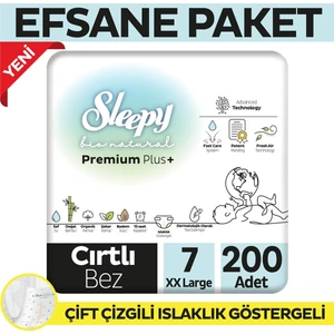 Bio Natural Premium Plus Efsane Paket Bebek Bezi 7 Numara Xxlarge 200 Adet