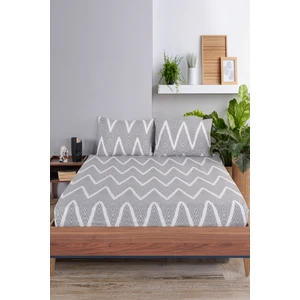 Pes Lastikli Çarşaf Seti Çift Kişilik Olivia Kombin Gri