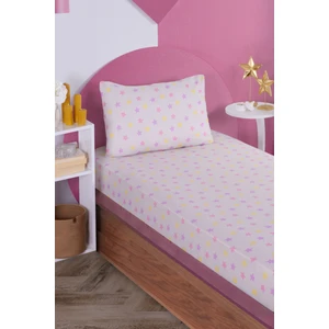 Pes Lastikli Çarşaf Seti Tek Kişilik Unicorn Dreams Kombin Bej