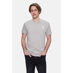 Bass Kahverengi Bisiklet Yaka Baskılı Standard Fit Erkek Tshirt