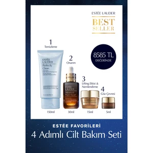 Estee Lauder 4 Adımlı Cilt Bakım Tanışma Seti - Serum 30ml, Krem 15ml, Göz Kremi 5ml, Temizleyici Köpük 150ml