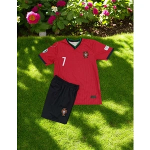 Bite Nose Ronaldo Portekiz Çocuk Şortlu T-Shirt