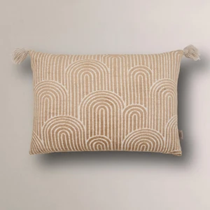 Doors Bohem Kabartmalı Püsküllü Dikdörtgen Kırlent Kılıfı