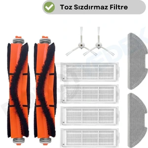 Xiaomi Mop 2 Pro (Beyaz) MJST1SHW UYUMLU Yedek Fırça Filtre Mop Seti-10 Parça