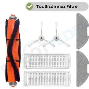 Xiaomi Mop 2 Pro (Beyaz) MJST1SHW Uyumlu Yedek Fırça Filtre Mop Seti-7 Parça