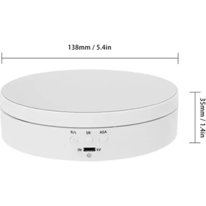 360 Derece Hız Ayarlı Otomatik Döner Motorlu Ürün Teşhir Fotoğraf Çekim Standı 138MM