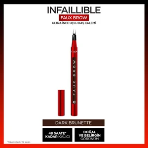 L'oréal Paris Infaillible Faux Brow Ultra Ince Uçlu Kaş Kalemi - Dark Brunette