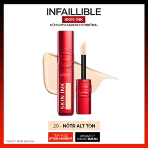 L'oréal Paris Skin Ink Gün Boyu Kapatıcı Fondöten - Nötr Alt Ton 20