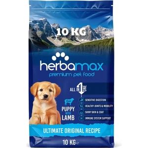 HerbaMax Premium Puppy Kuzu Etli ve Pirinçli Yavru Köpek Maması 10 Kg – Tüm Irklar İçin, Yüksek Proteinli