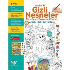 Gizli Nesneler Aktivite ve Boyama Kitabım   Araştır   Bak   Bul ve Boya 3   7 Yaş