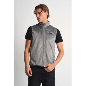 Alexandergardı Dik Yaka Fermuarlı Yandan Cepli Kolsuz Yelek