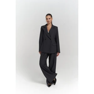 Halvyn Dar Kesim Blazer Antrasit Takım