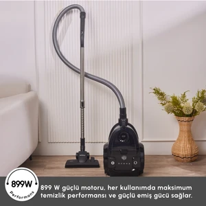 Vantuz Action Force X10 899 Watt Toz Torbasız Elektrikli Süpürge Black